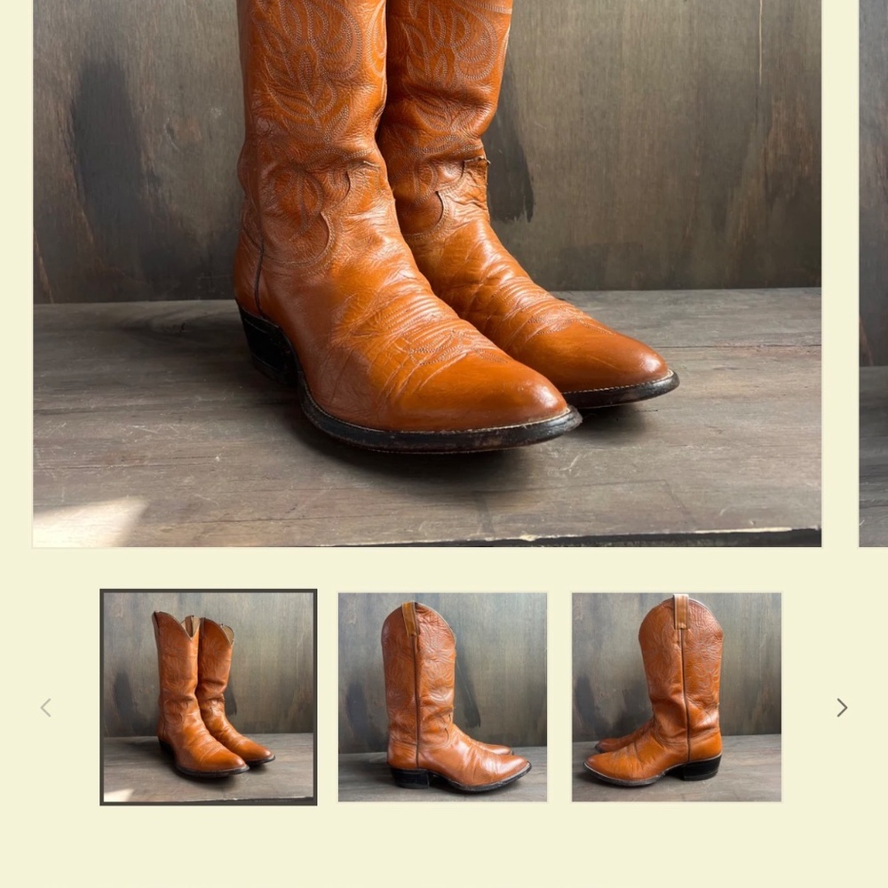 Justin Western Cowboy Boots Vintage USA Made Women's 7 - Picture 11 of 11
